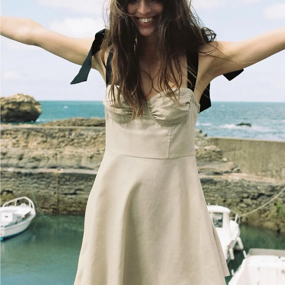 ZARA Ruffled Mini Dress - Picture 7 of 10